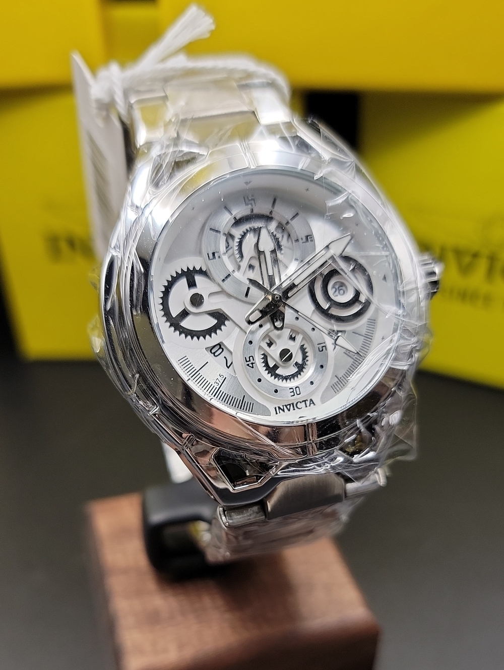 NEW 🏁 Invicta S1 Rally Men's 44mm Polished Silver Stainless Steel Watch 79011 - Picture 4 of 12